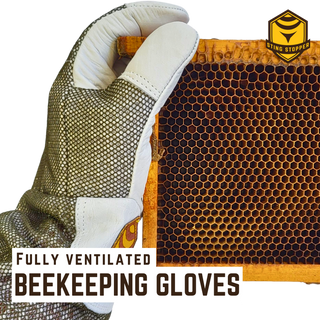 Ventilated Goat Skin Beekeeping Gloves